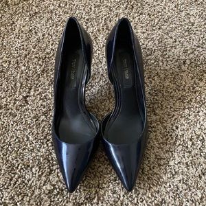 White House Black Market navy blue heels